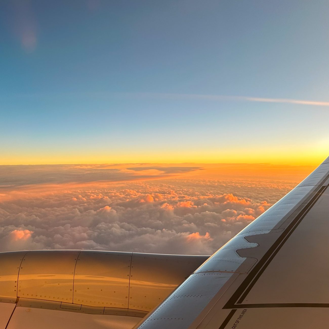 airplane window view